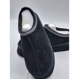 Hey Girl by Corky Pillow Talk Black Platform Slippers Mules Faux Fur Trim 9